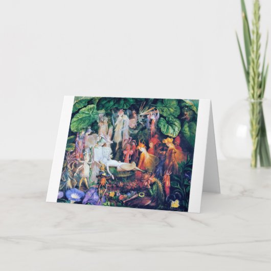 De begrafenis van de Fairy, John Anster Fitzgerald Kaart (Voorkant)