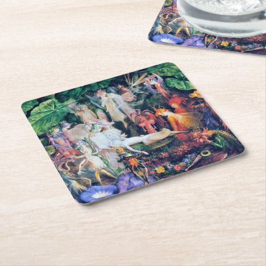 De begrafenis van de Fairy, John Anster Fitzgerald Kartonnen Onderzetters (Schuin)