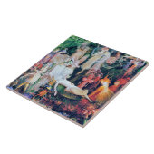 De begrafenis van de Fairy, John Anster Fitzgerald Tegeltje (Zijkant)