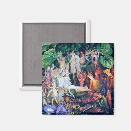 De begrafenis van de fee, John Anster Fitzgerald Magneet (Voorkant / Achterkant)