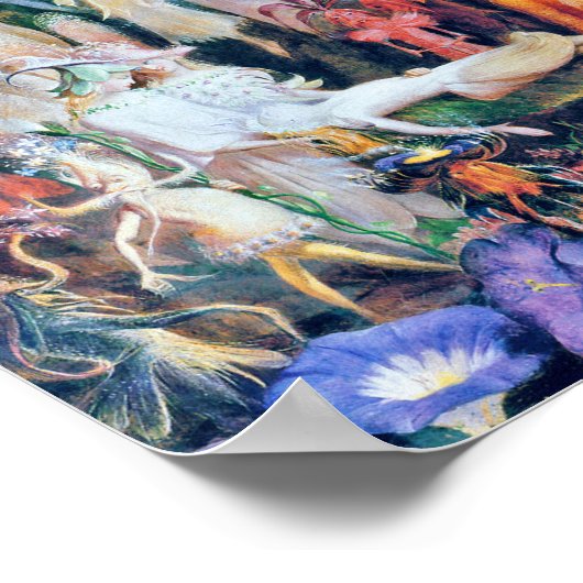 De begrafenis van de fee, John Anster Fitzgerald Poster (Hoek)