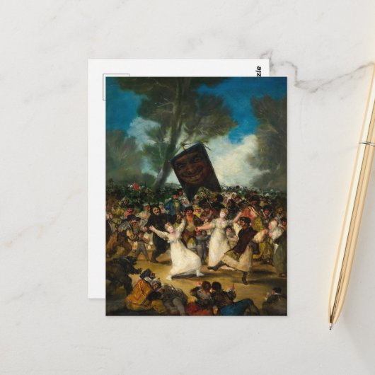 De begrafenis van de sardine door Francisco Goya Briefkaart (Voorkant / Achterkant in situ)