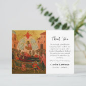 De begrafenis van de Theotokos Icon Orthodox Bedankkaart (Staand voorkant)