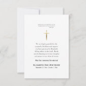 De begrafenis van de Theotokos Orthodox Bedankkaart (Achterkant)