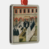 De begrafenis van een non uit 'l'Abbaye de Metalen Ornament (Rechts)