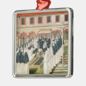 De begrafenis van een non uit 'l'Abbaye de Metalen Ornament (Links)