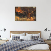 De begrafenis van een Viking Frank Dicksee 1893 Canvas Afdruk (Insitu (Slaapkamer))
