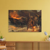 De begrafenis van een Viking Frank Dicksee 1893 Canvas Afdruk (Insitu (Woonkamer))