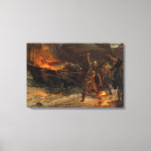 De begrafenis van een Viking Frank Dicksee 1893  Canvas Afdruk (Voorkant)