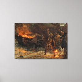 De begrafenis van een Viking Frank Dicksee 1893 Canvas Afdruk