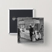 De begrafenis van Garibaldi in Caprera Vierkante Button 5,1 Cm (Voorkant /achterkant)