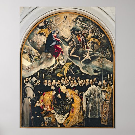 De begrafenis van graaf Orgaz Poster (Voorkant)