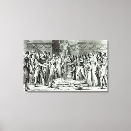 De begrafenis van Jean Paul Marat Canvas Afdruk (Voorkant)