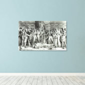 De begrafenis van Jean Paul Marat Canvas Afdruk (Insitu (Houten vloer))