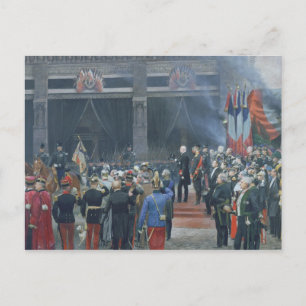 De begrafenis van Louis Pasteur Briefkaart