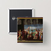 De begrafenis van Marat in de Oude Kerk Vierkante Button 5,1 Cm (Voorkant /achterkant)