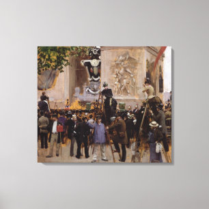 De begrafenis van Victor Hugo Canvas Afdruk
