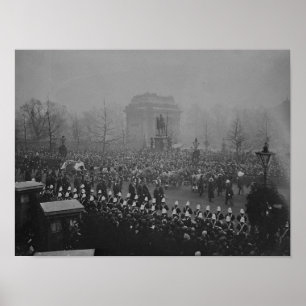 De begrafeniscortege van de koningin Victoria Poster