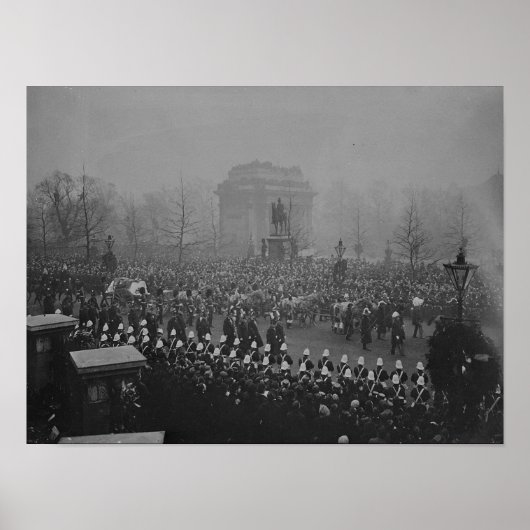De begrafeniscortege van de koningin Victoria Poster (Voorkant)