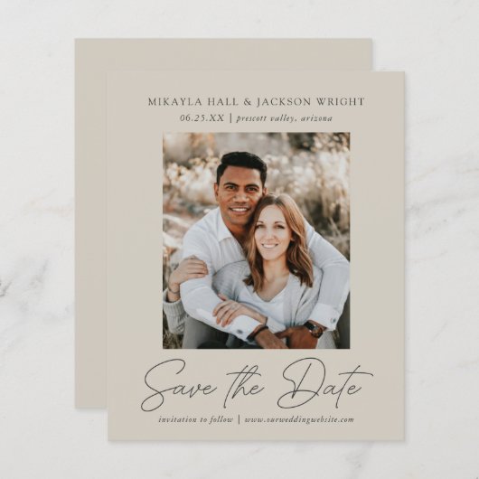 De begroting bewaart de Datum Casual Gemakkelijk u (Voorkant / Achterkant)