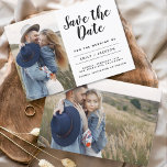 De begroting bewaart de Datum Minimalistische Foto Flyer<br><div class="desc">Budget Modern en Elegant Minimalist Photo Save the Date Wedding Briefkaart. Sparen de kaart van de datumuitnodiging omvat moderne hand breedgeschreven manuscripttypografie met een kic en eenvoudig ontwerp dat u uw aangepast afbeelding van de de fotografie van het verloving kunt toevoegen aan.</div>