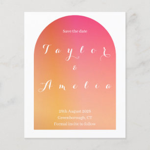 De begroting bewaart de Datum Modern Boho Arch nod Flyer