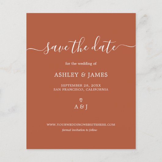 De begroting bewaart het Datumscript TerraCotta Ph Flyer (Achterkant)