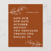 De begroting brandt Oranje Terracotta sparen de da (Voorkant)