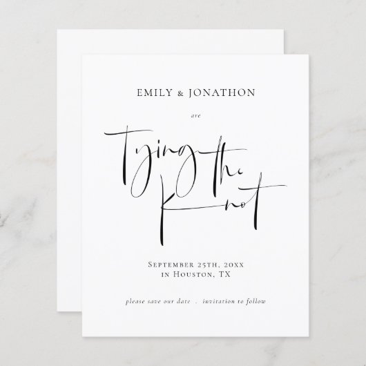 De begroting die de knoop bindt bewaart de Datum (Voorkant / Achterkant)