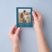 De begroting eenvoudig Blauwgroen sparen de brochu Flyer (Hand)