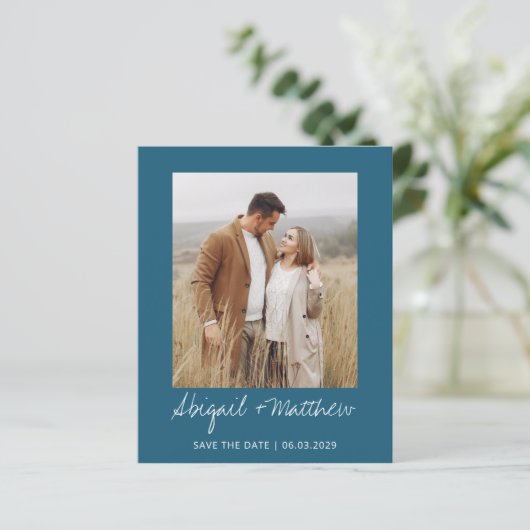 De begroting eenvoudig Blauwgroen sparen de Datum (Staand voorkant)