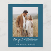 De begroting eenvoudig Blauwgroen sparen de Datum (Voorkant)