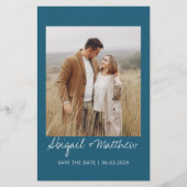 De begroting eenvoudig Blauwgroen sparen de Datum  (Voorkant)