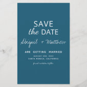 De begroting eenvoudig Blauwgroen sparen de Datum  (Achterkant)