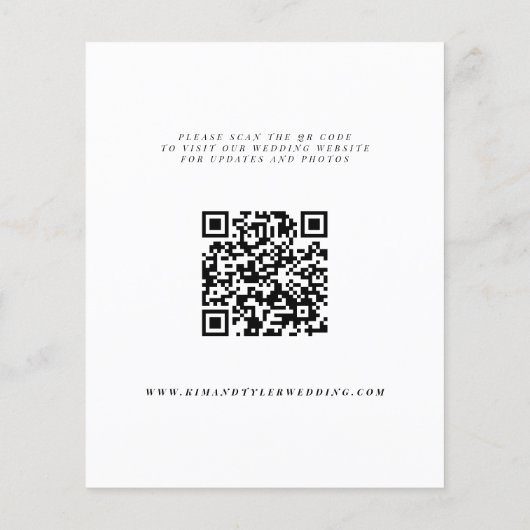 De begroting elegante bruiloft QR CODE behalve de (Achterkant)