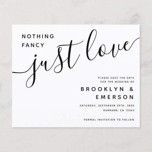 De begroting niets Fancy houdt van sparen de Datum (Voorkant)