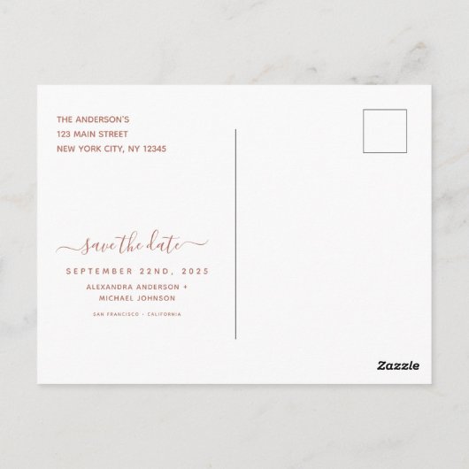 De begroting Pampas Grass Boho bewaart het Briefka Briefkaart (Achterkant)