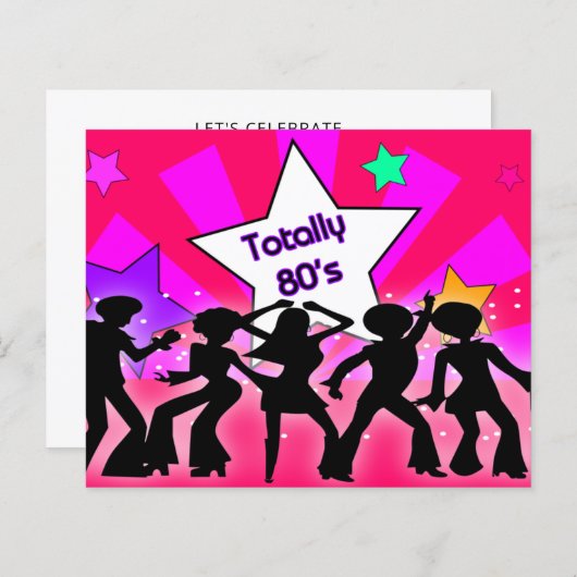 De begroting roze in totaal de Uitnodiging van de  (Voorkant / Achterkant)