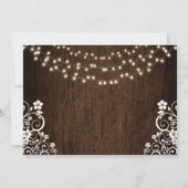 De begroting Rustic Woodsy Lichte Wedding sparen d Save The Date (Achterkant)