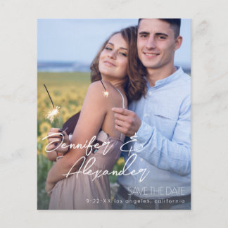 De begroting sparen de Datum Moderne Foto Vertical Flyer