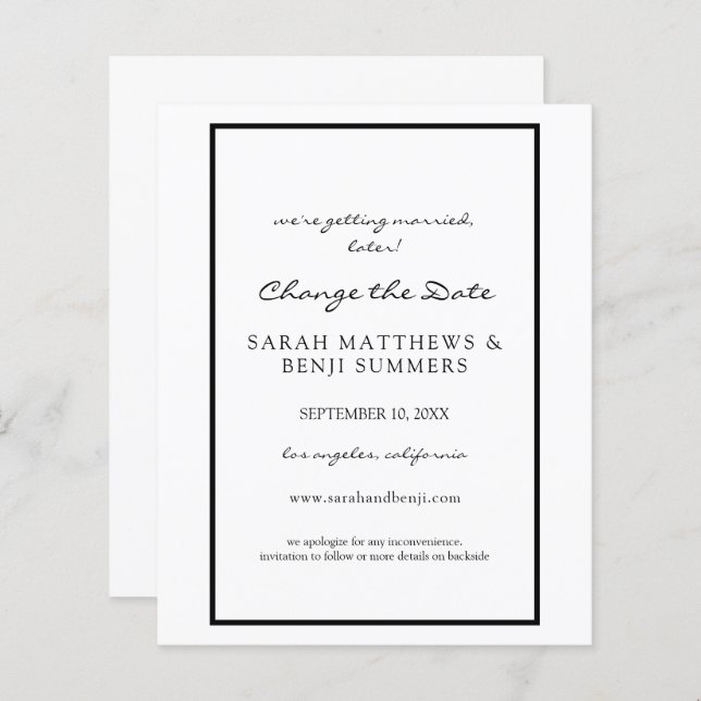 De begroting zwart-wit annuleert of verandert de D (Voorkant / Achterkant)