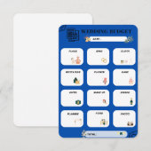 💍 📝 de begrotingsplanner voor het ultieme huweli RSVP kaartje (Voorkant / Achterkant)