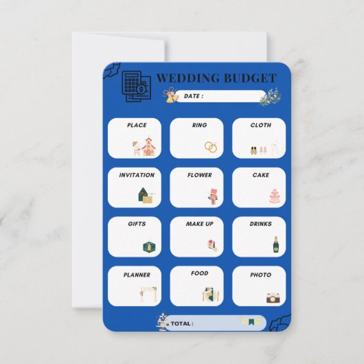 💍 📝 de begrotingsplanner voor het ultieme huweli RSVP kaartje (Voorkant)