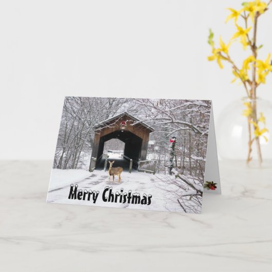 De behandelde Kerstkaart van de Brug Kaart (Gele Bloem)