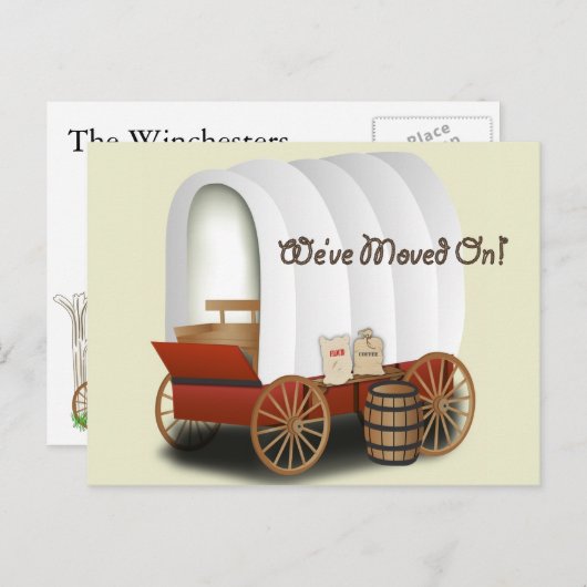 De behandelde Verandering van het Adres van de Briefkaart (Voorkant / Achterkant)