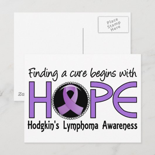 De behandeling begint met het Hodgkin-lymfoom van  Briefkaart (Voorkant / Achterkant)