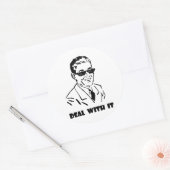 De behandeling met het Retro Ronde Sticker (Envelop)