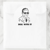 De behandeling met het Retro Ronde Sticker (Tas)