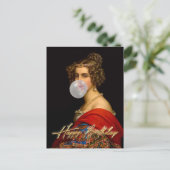 De Beierse schoonheid en Bubble Gum Gefeliciteerd Briefkaart (Staand voorkant)