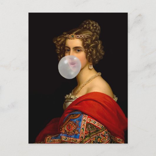 De Beierse schoonheid en de Bubble Gum Briefkaart (Voorkant)